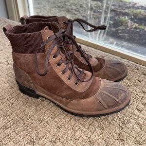 Ugg Cayli suede boots waterproof women’s 7.5 wool inside brown coconut